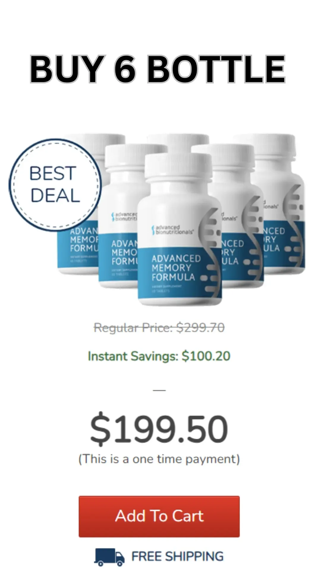 Advanced Memory Formula supplement bottle