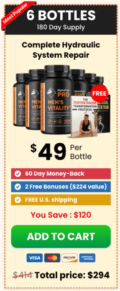 AlphaFuel Pro Reviews - Men's Health & Vitality Supplement Bottle