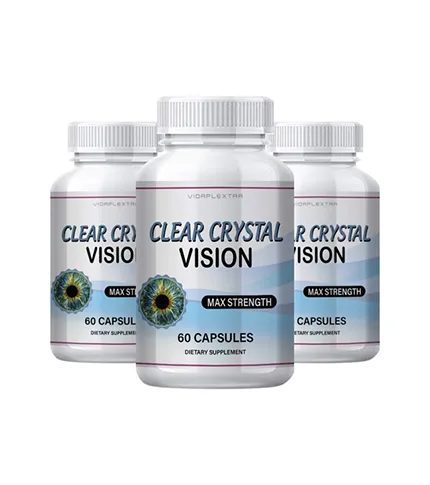 Clear Crystal Vision supplement bottle