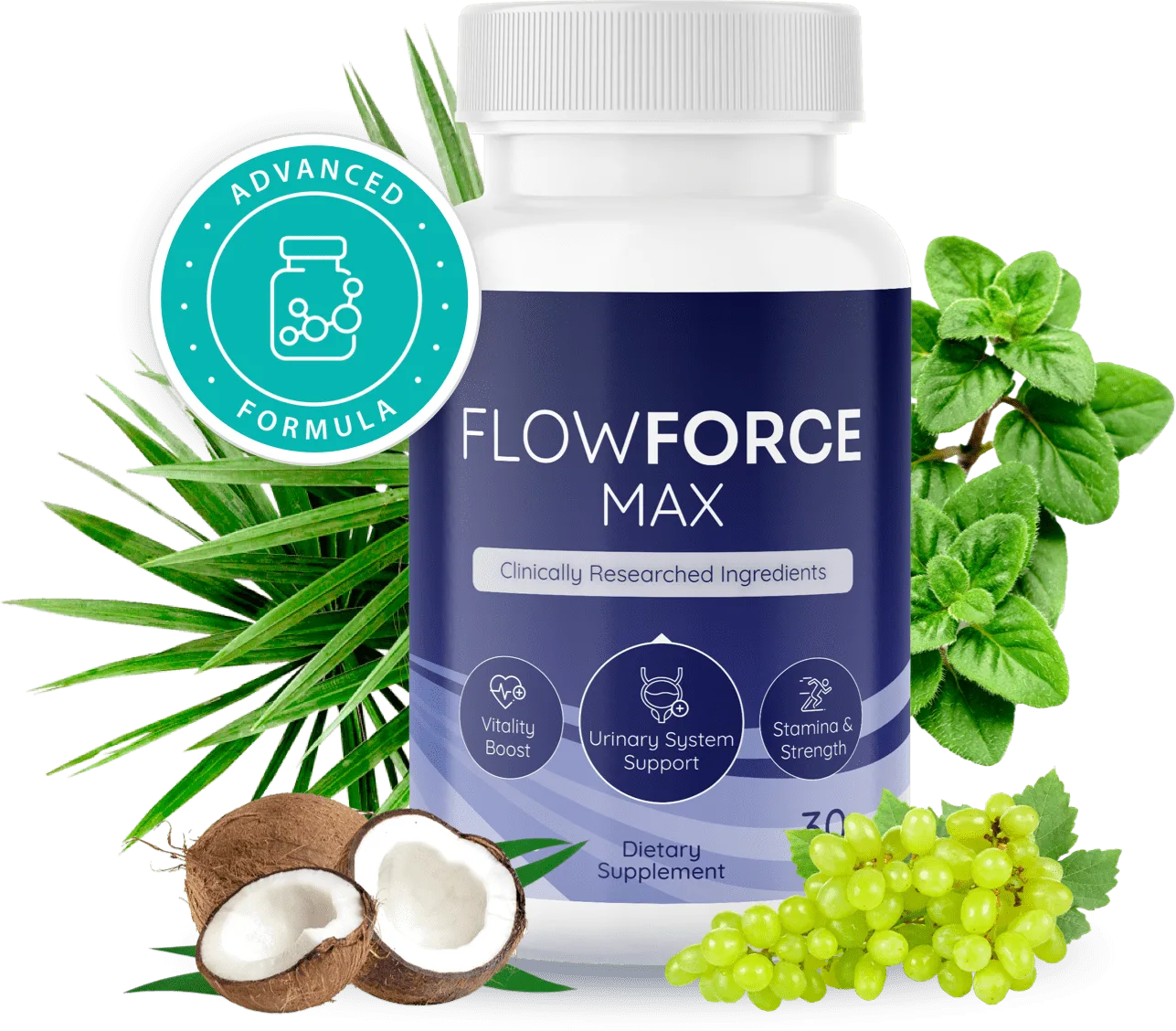FlowForce Max Reviews - Prostate Support Supplement Bottle