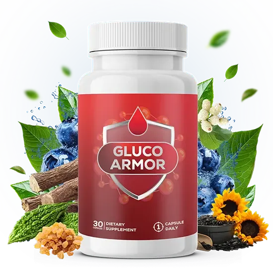 Gluco Armor Reviews - Blood Sugar Management Supplement Bottle